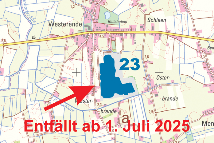 Kiessee Westerende Baumann entfällt
